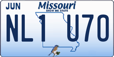 MO license plate NL1U7O
