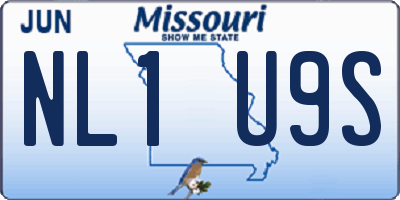 MO license plate NL1U9S