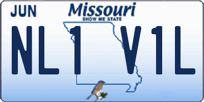 MO license plate NL1V1L