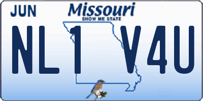 MO license plate NL1V4U