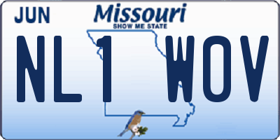 MO license plate NL1W0V