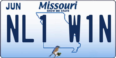 MO license plate NL1W1N