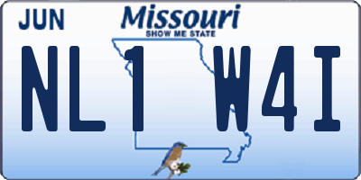 MO license plate NL1W4I