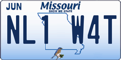 MO license plate NL1W4T