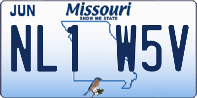 MO license plate NL1W5V