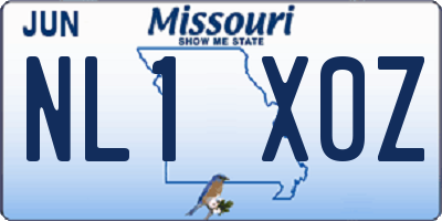 MO license plate NL1X0Z