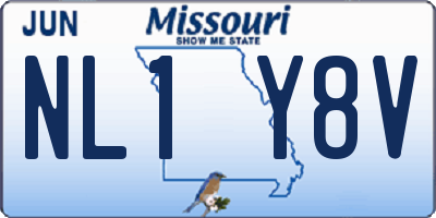 MO license plate NL1Y8V