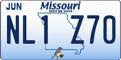 MO license plate NL1Z7O