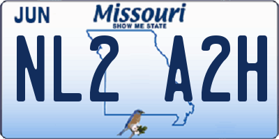 MO license plate NL2A2H