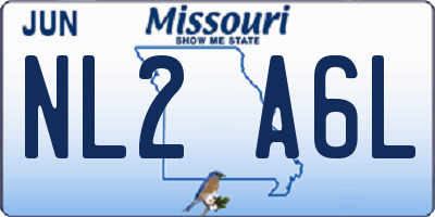 MO license plate NL2A6L
