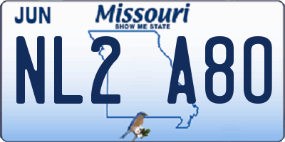 MO license plate NL2A8O