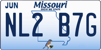 MO license plate NL2B7G