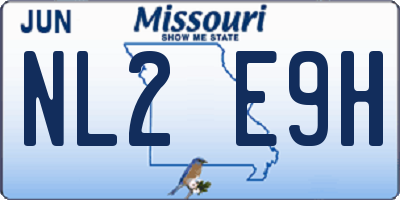 MO license plate NL2E9H