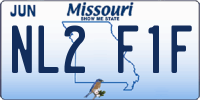 MO license plate NL2F1F