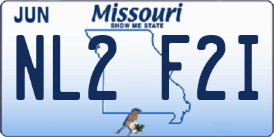 MO license plate NL2F2I