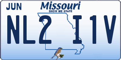 MO license plate NL2I1V