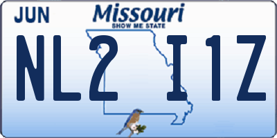 MO license plate NL2I1Z