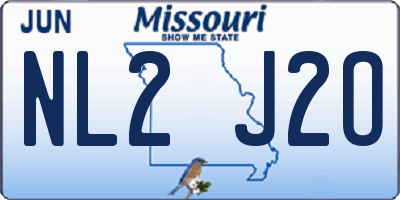 MO license plate NL2J2O