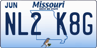 MO license plate NL2K8G