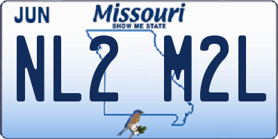 MO license plate NL2M2L