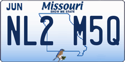 MO license plate NL2M5Q