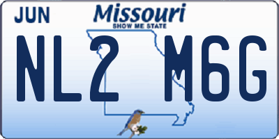 MO license plate NL2M6G
