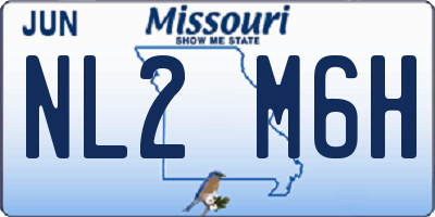 MO license plate NL2M6H