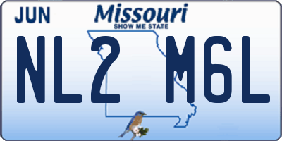 MO license plate NL2M6L
