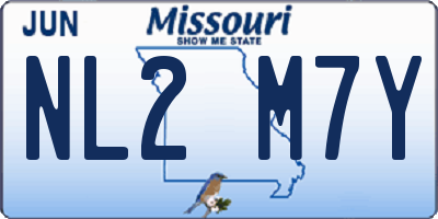 MO license plate NL2M7Y