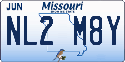 MO license plate NL2M8Y
