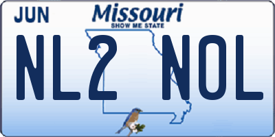 MO license plate NL2N0L