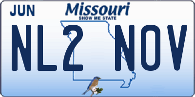 MO license plate NL2N0V