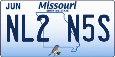 MO license plate NL2N5S