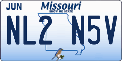 MO license plate NL2N5V