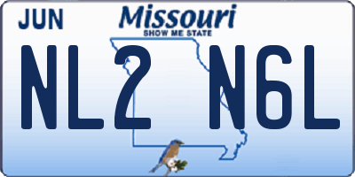 MO license plate NL2N6L
