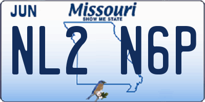 MO license plate NL2N6P