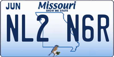 MO license plate NL2N6R