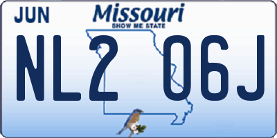 MO license plate NL2O6J