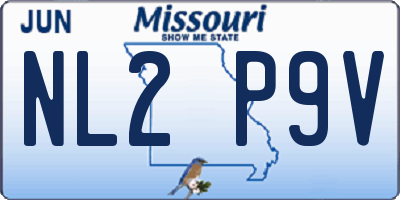 MO license plate NL2P9V