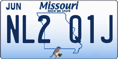 MO license plate NL2Q1J