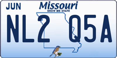 MO license plate NL2Q5A
