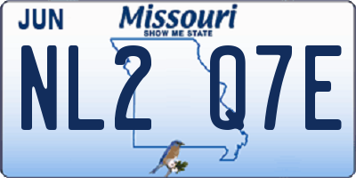 MO license plate NL2Q7E