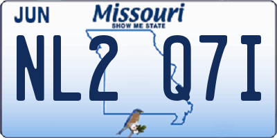 MO license plate NL2Q7I