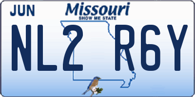 MO license plate NL2R6Y