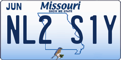MO license plate NL2S1Y