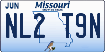 MO license plate NL2T9N