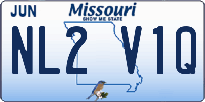 MO license plate NL2V1Q