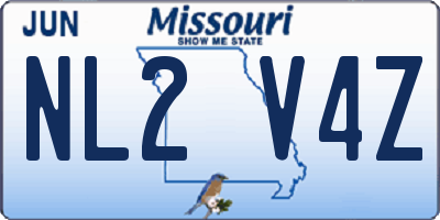 MO license plate NL2V4Z