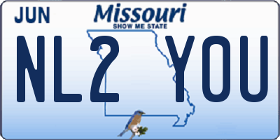 MO license plate NL2Y0U