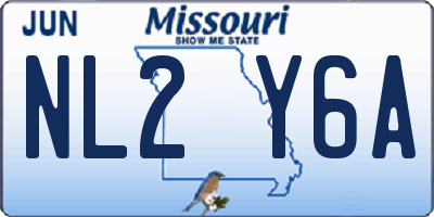MO license plate NL2Y6A